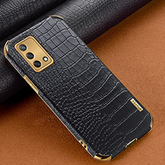 Soft Luxury Leather Snap On Case Cover for Oppo F19s Black