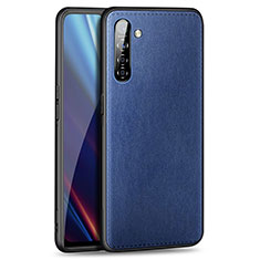 Soft Luxury Leather Snap On Case Cover for Oppo K5 Blue