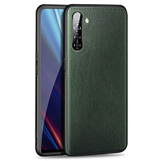 Soft Luxury Leather Snap On Case Cover for Oppo K5 Green