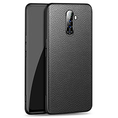 Soft Luxury Leather Snap On Case Cover for Oppo Reno Ace Black