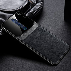 Soft Luxury Leather Snap On Case Cover for Oppo Reno2 Black