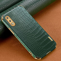 Soft Luxury Leather Snap On Case Cover for Samsung Galaxy A02 Green