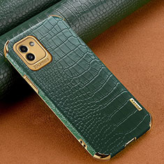 Soft Luxury Leather Snap On Case Cover for Samsung Galaxy A03 Green