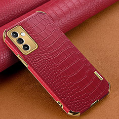 Soft Luxury Leather Snap On Case Cover for Samsung Galaxy A05s Red