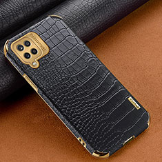 Soft Luxury Leather Snap On Case Cover for Samsung Galaxy A12 Nacho Black
