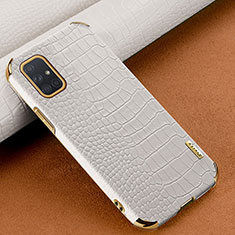 Soft Luxury Leather Snap On Case Cover for Samsung Galaxy A71 5G White