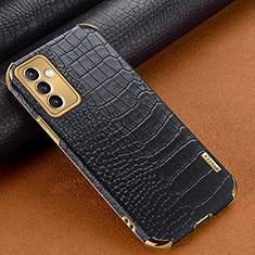 Soft Luxury Leather Snap On Case Cover for Samsung Galaxy A82 5G Black