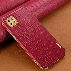 Soft Luxury Leather Snap On Case Cover for Samsung Galaxy F42 5G Red