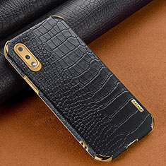 Soft Luxury Leather Snap On Case Cover for Samsung Galaxy M02 Black