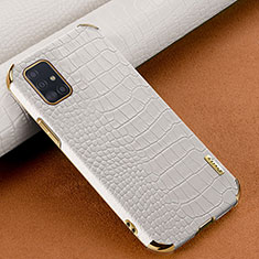 Soft Luxury Leather Snap On Case Cover for Samsung Galaxy M40S White