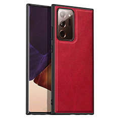 Soft Luxury Leather Snap On Case Cover for Samsung Galaxy Note 20 Ultra 5G Red