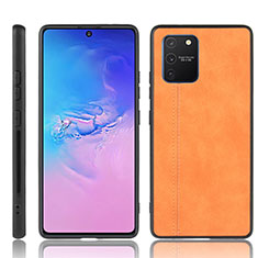 Soft Luxury Leather Snap On Case Cover for Samsung Galaxy S10 Lite Orange