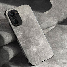 Soft Luxury Leather Snap On Case Cover for Xiaomi Mi 11i 5G Gray
