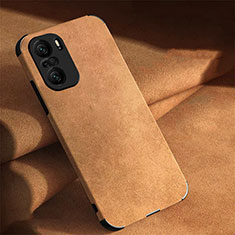 Soft Luxury Leather Snap On Case Cover for Xiaomi Mi 11X Pro 5G Brown