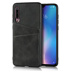 Soft Luxury Leather Snap On Case Cover for Xiaomi Mi 9 Lite Black