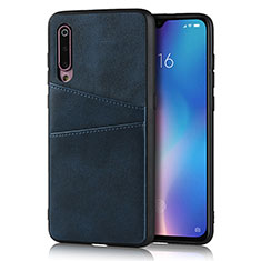 Soft Luxury Leather Snap On Case Cover for Xiaomi Mi 9 Pro 5G Blue