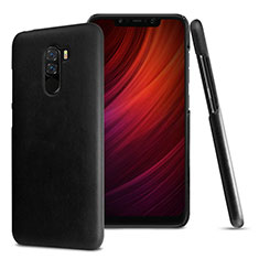 Soft Luxury Leather Snap On Case Cover for Xiaomi Pocophone F1 Black