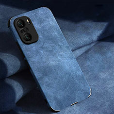 Soft Luxury Leather Snap On Case Cover for Xiaomi Redmi K40 Pro 5G Blue