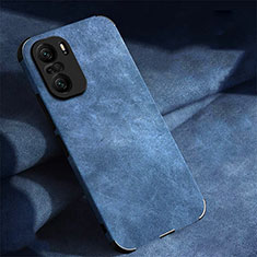 Soft Luxury Leather Snap On Case Cover for Xiaomi Redmi K40 Pro+ Plus 5G Blue