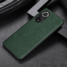 Soft Luxury Leather Snap On Case Cover GS1 for Huawei Honor 50 5G Green