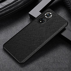 Soft Luxury Leather Snap On Case Cover GS1 for Huawei Honor 50 Pro 5G Black