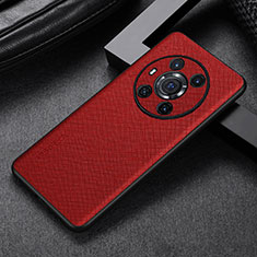 Soft Luxury Leather Snap On Case Cover GS1 for Huawei Honor Magic3 5G Red