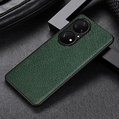 Soft Luxury Leather Snap On Case Cover GS1 for Huawei P50 Pro Green