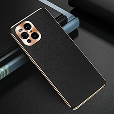 Soft Luxury Leather Snap On Case Cover GS1 for Oppo Find X3 5G Black