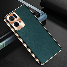 Soft Luxury Leather Snap On Case Cover GS1 for Oppo Reno7 Pro 5G Green