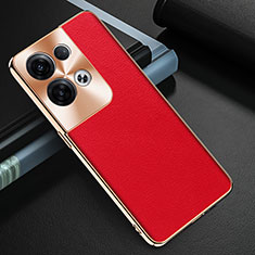 Soft Luxury Leather Snap On Case Cover GS1 for Oppo Reno9 Pro+ Plus 5G Red