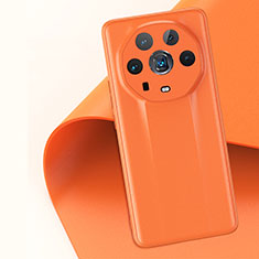 Soft Luxury Leather Snap On Case Cover GS2 for Huawei Honor Magic4 Ultimate 5G Orange