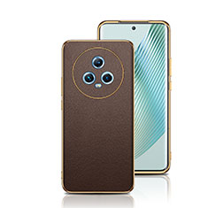 Soft Luxury Leather Snap On Case Cover GS2 for Huawei Honor Magic5 5G Brown