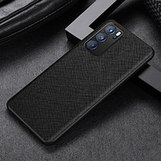 Soft Luxury Leather Snap On Case Cover GS2 for Oppo Reno6 5G Black