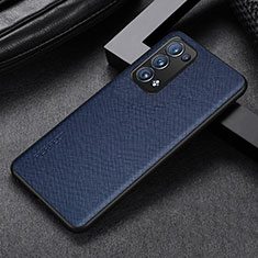 Soft Luxury Leather Snap On Case Cover GS2 for Oppo Reno6 Pro+ Plus 5G Blue