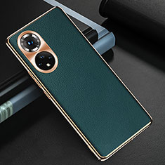 Soft Luxury Leather Snap On Case Cover GS3 for Huawei Honor 50 5G Green