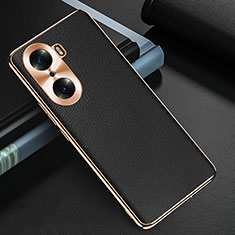 Soft Luxury Leather Snap On Case Cover GS3 for Huawei Honor 60 5G Black