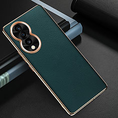 Soft Luxury Leather Snap On Case Cover GS3 for Huawei Honor 80 5G Green