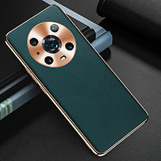 Soft Luxury Leather Snap On Case Cover GS3 for Huawei Honor Magic4 Pro 5G Green