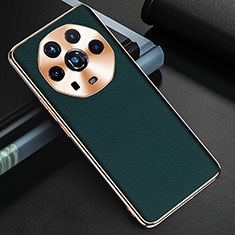 Soft Luxury Leather Snap On Case Cover GS3 for Huawei Honor Magic4 Ultimate 5G Green