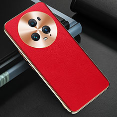 Soft Luxury Leather Snap On Case Cover GS3 for Huawei Honor Magic5 Pro 5G Red