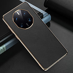 Soft Luxury Leather Snap On Case Cover GS3 for Huawei Mate 50 RS Black