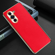 Soft Luxury Leather Snap On Case Cover GS3 for Huawei Nova 10 Pro Red