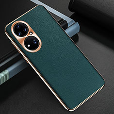 Soft Luxury Leather Snap On Case Cover GS3 for Huawei P50 Pro Green