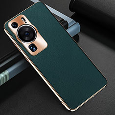 Soft Luxury Leather Snap On Case Cover GS3 for Huawei P60 Green