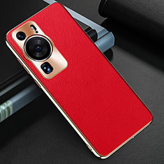 Soft Luxury Leather Snap On Case Cover GS3 for Huawei P60 Pro Red