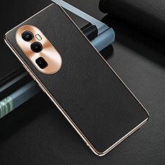 Soft Luxury Leather Snap On Case Cover GS3 for Oppo Reno10 Pro+ Plus 5G Black