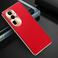 Soft Luxury Leather Snap On Case Cover GS3 for Oppo Reno10 Pro+ Plus 5G Red