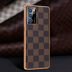 Soft Luxury Leather Snap On Case Cover JB1 for Oppo Reno6 5G Brown