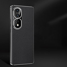 Soft Luxury Leather Snap On Case Cover JB2 for Huawei Honor 80 Pro 5G Black