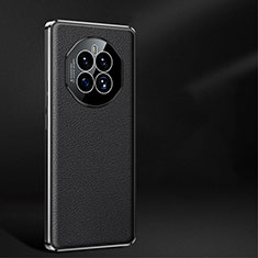 Soft Luxury Leather Snap On Case Cover JB2 for Huawei Mate 50 Black